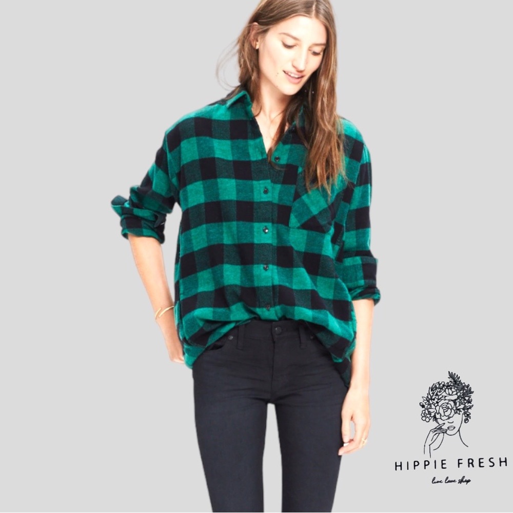 Madewell Flannel Sunday Shirt in Buffalo Check XS